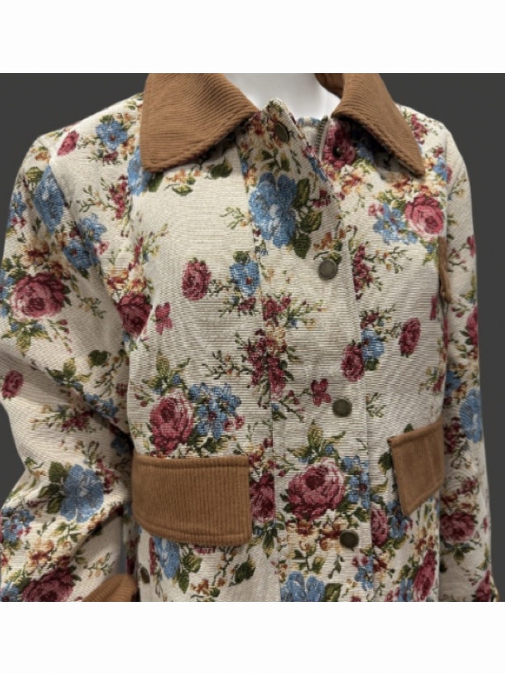 ๐ท๐ท๐ท Avec Les Filles Floral Jacket Size L - Picture 8 of 9